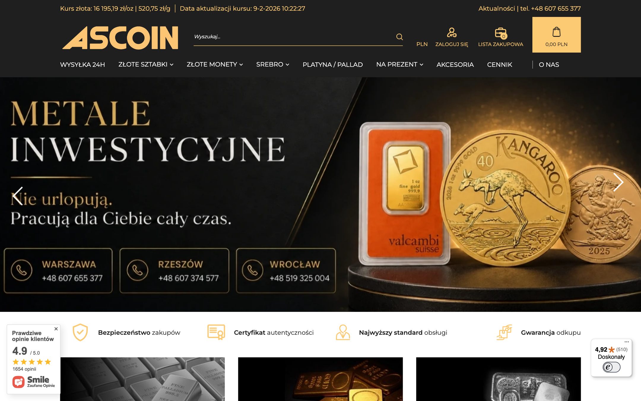 Strona klienta: ascoin.pl