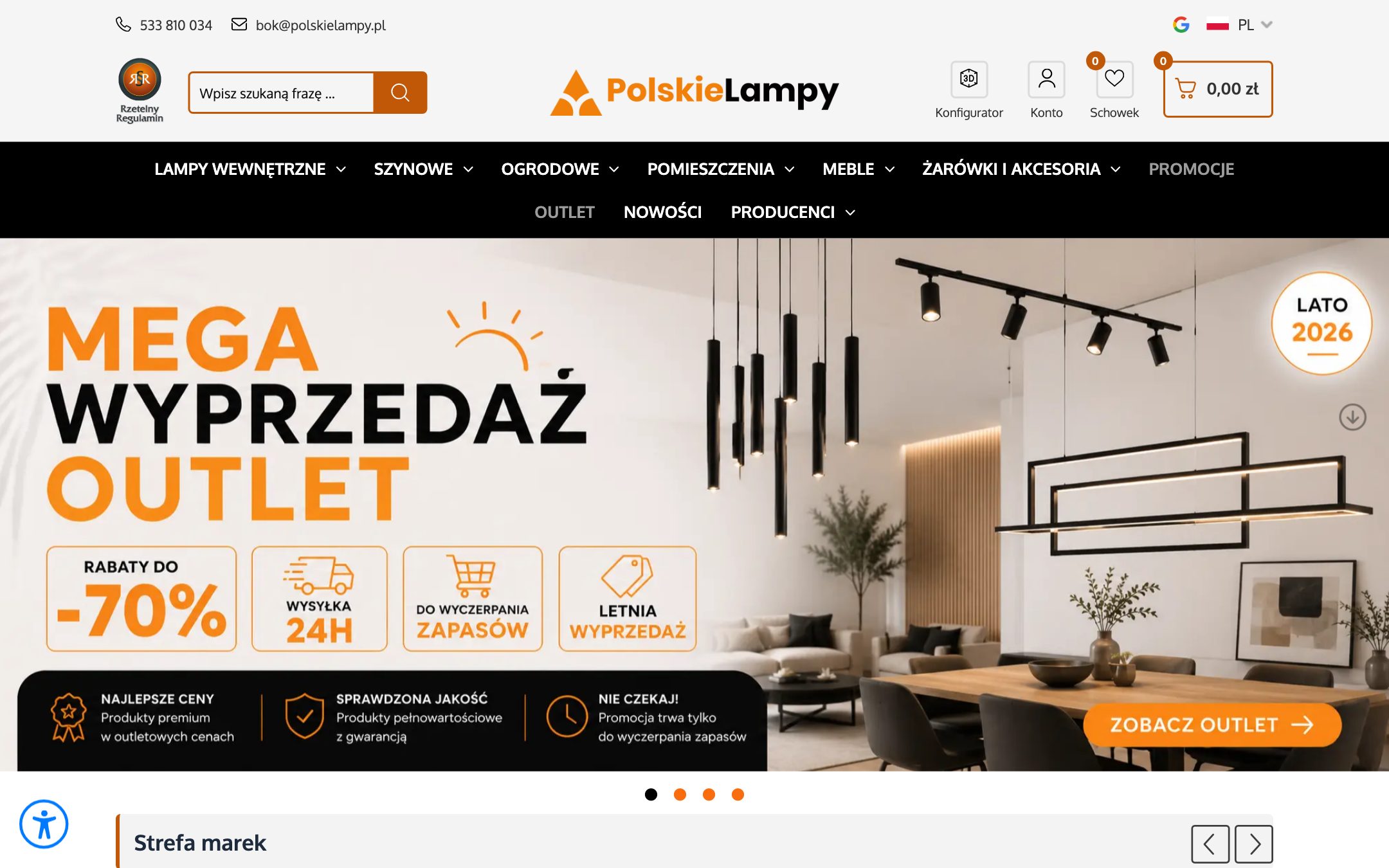 Strona klienta: polskielampy.pl