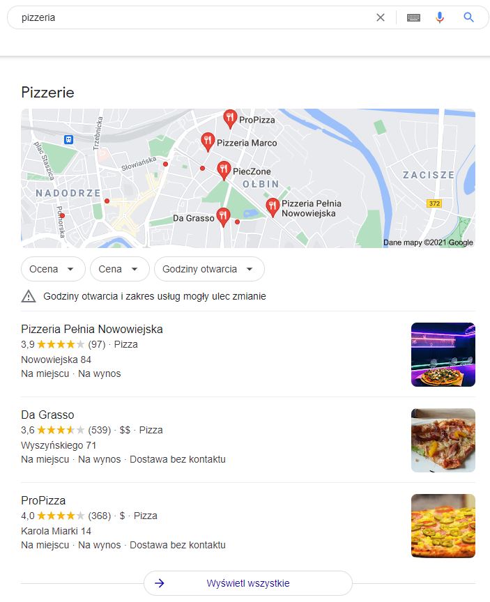 algorytmy Google - Gołąb