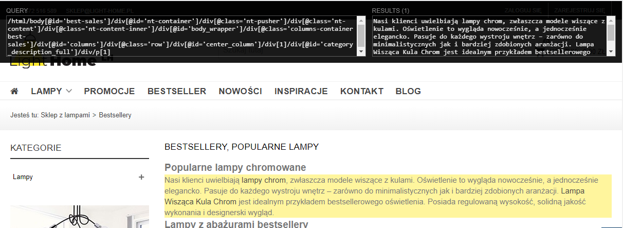 Wtyczka XPath Helper