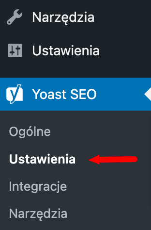 ustawienia yoast seo