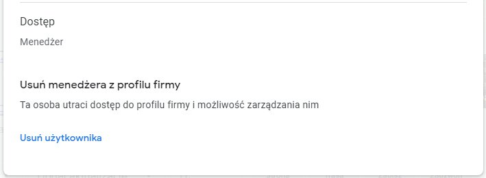 Jak cofnąć nadany dostęp do Google Moja Firma?