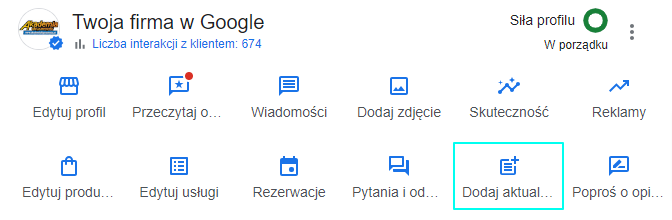 Dodawanie produktów przez moduł aktualizacji GMF