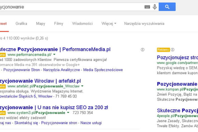 Linki sponsorowane a pozycjonowanie