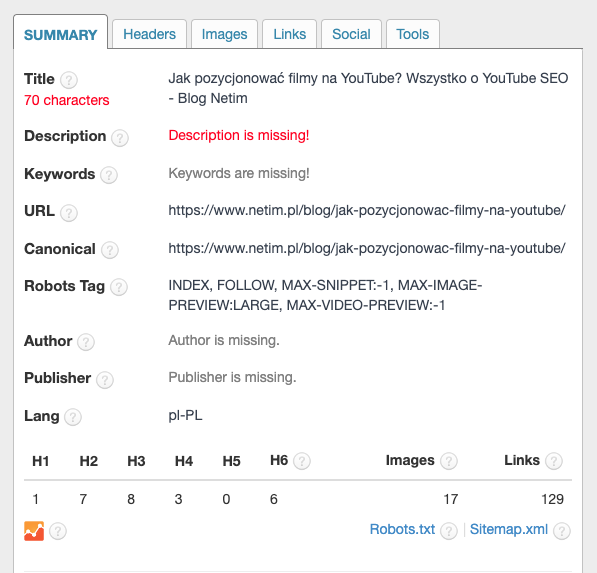 Wtyczka SEO Meta in 1 Click