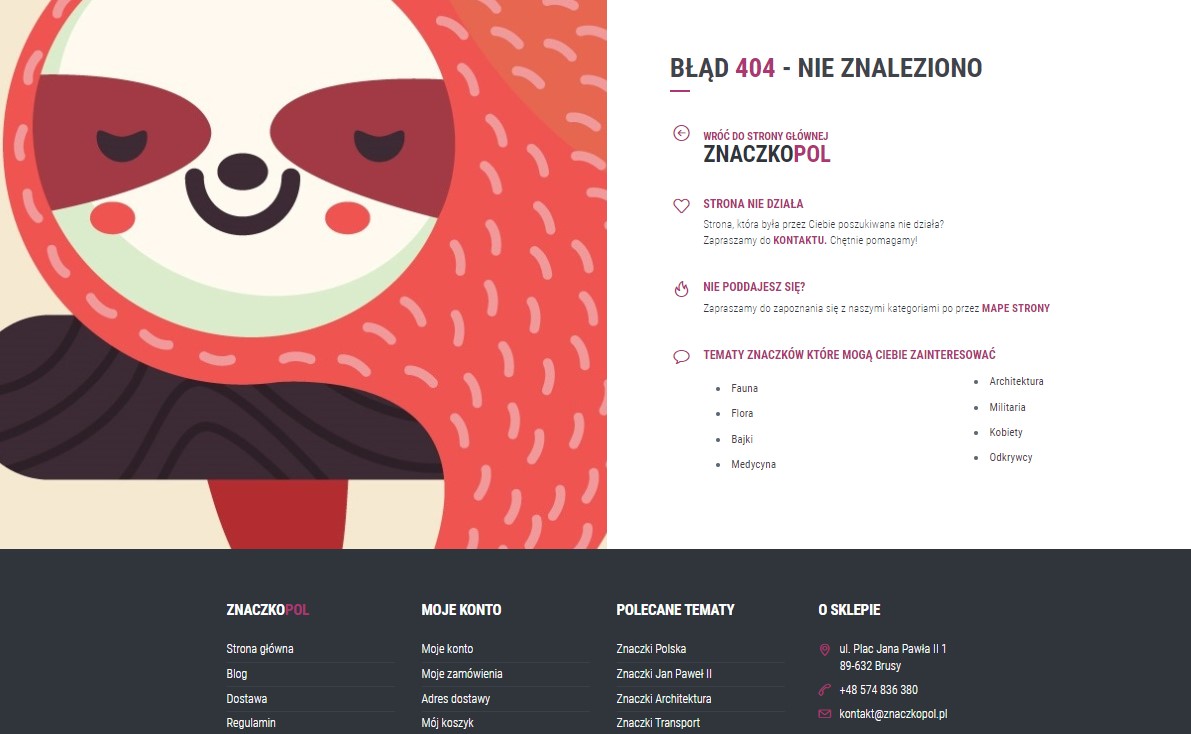 Projektowanie strony błędu 404