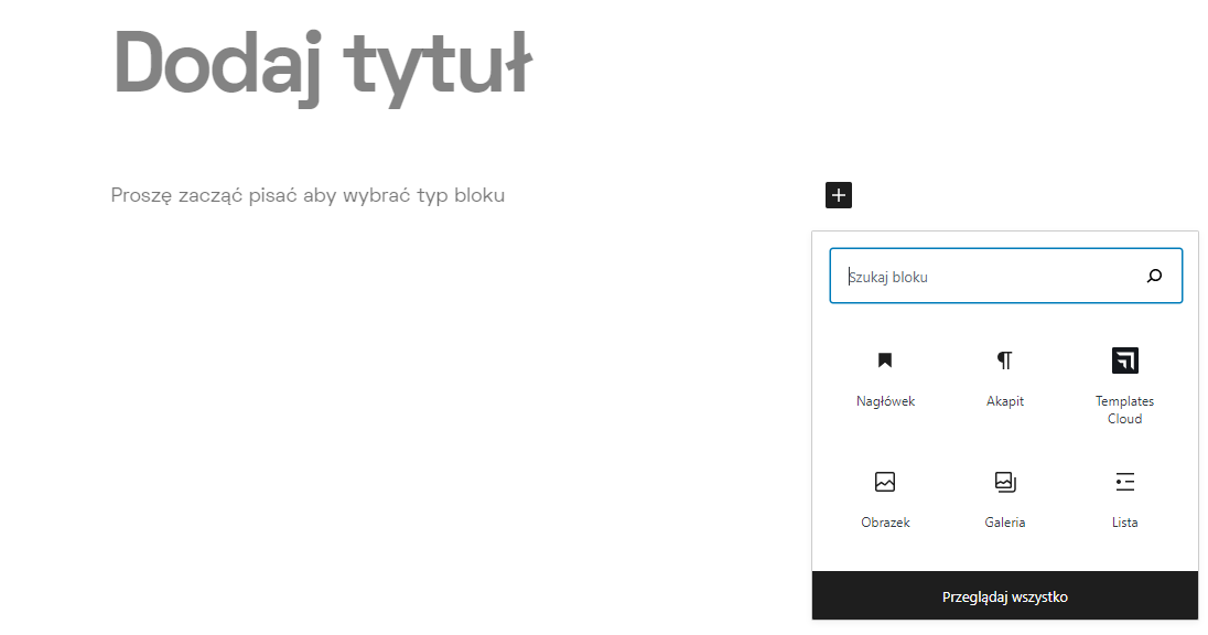 Wybór nagłówka w WordPressie